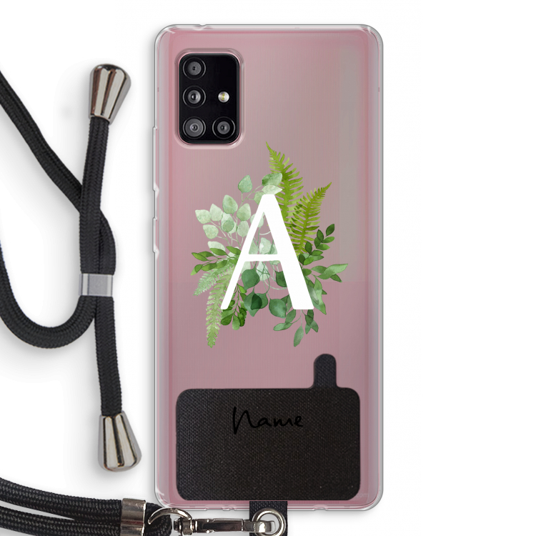Green Brush: Samsung Galaxy A51 5G Transparant Hoesje met koord