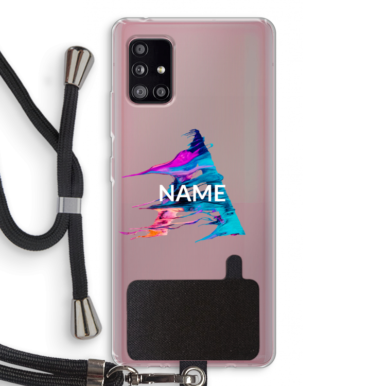 Abstract Spectrum: Samsung Galaxy A51 5G Transparant Hoesje met koord