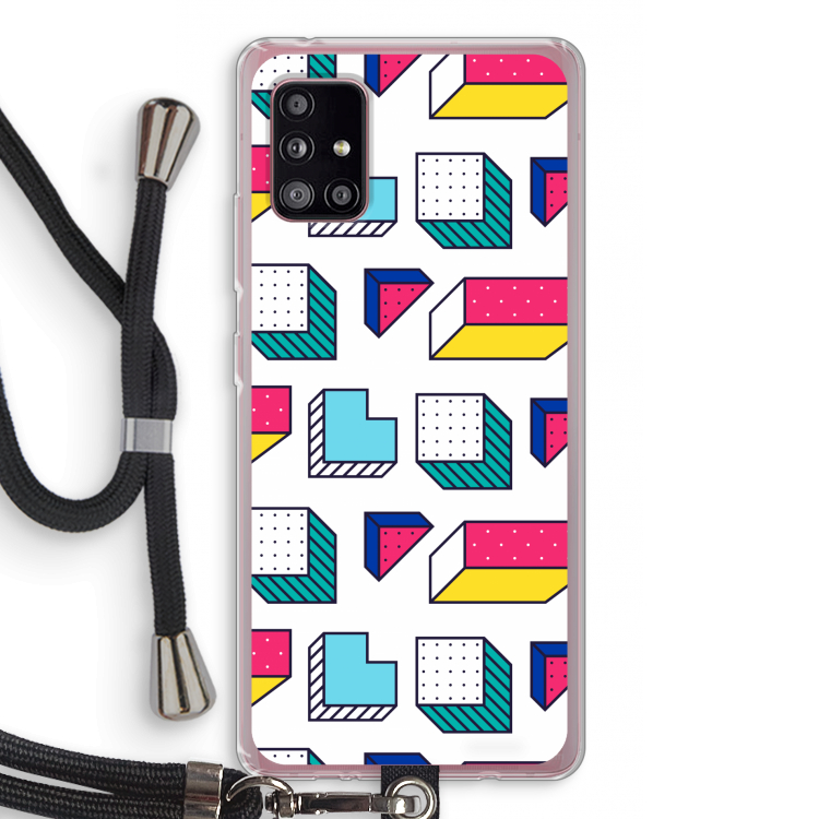 8-bit N°7: Samsung Galaxy A51 5G Transparant Hoesje met koord