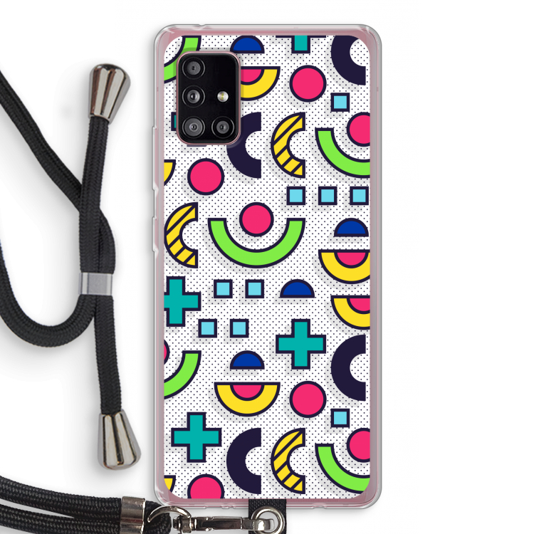 8-bit N°6: Samsung Galaxy A51 5G Transparant Hoesje met koord
