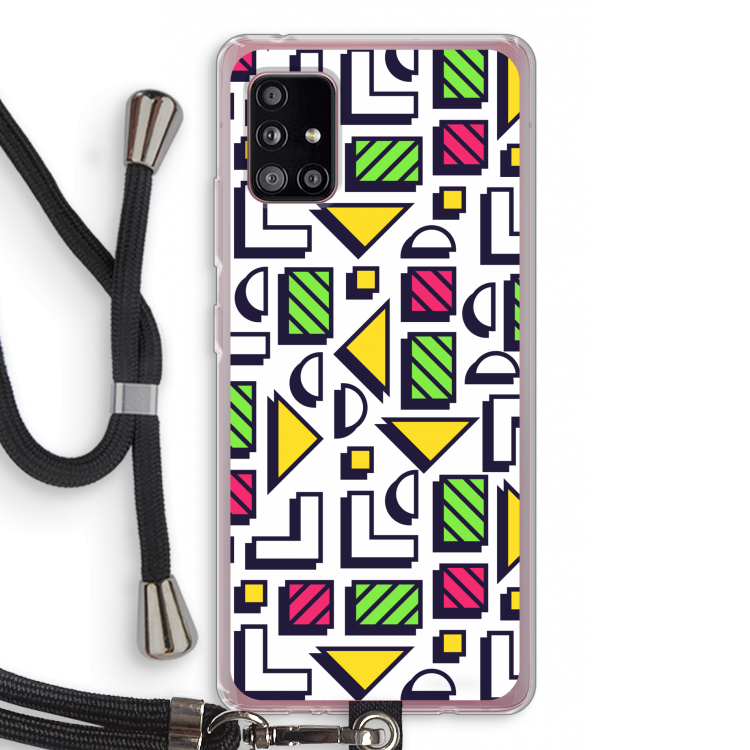 8-bit N°4: Samsung Galaxy A51 5G Transparant Hoesje met koord
