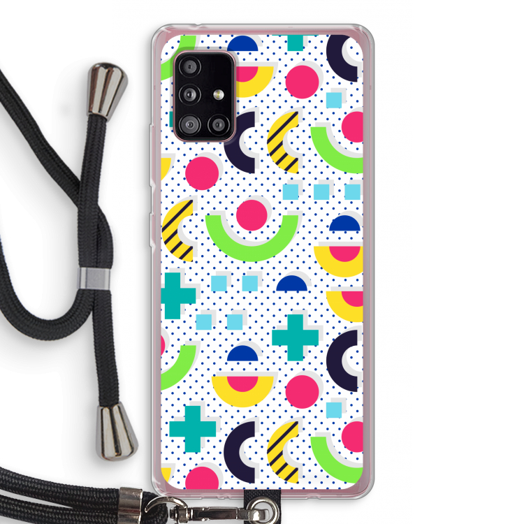 8-bit N°1: Samsung Galaxy A51 5G Transparant Hoesje met koord