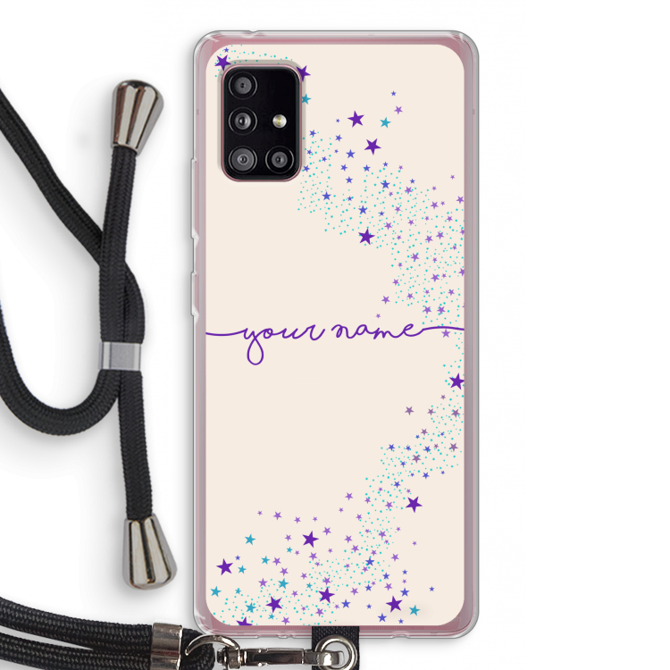 Sterren: Samsung Galaxy A51 5G Transparant Hoesje met koord