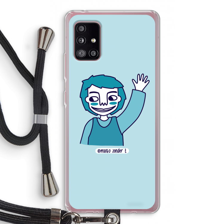 Zwaai: Samsung Galaxy A51 5G Transparant Hoesje met koord