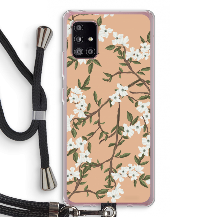 Blossoming spring: Samsung Galaxy A51 5G Transparant Hoesje met koord