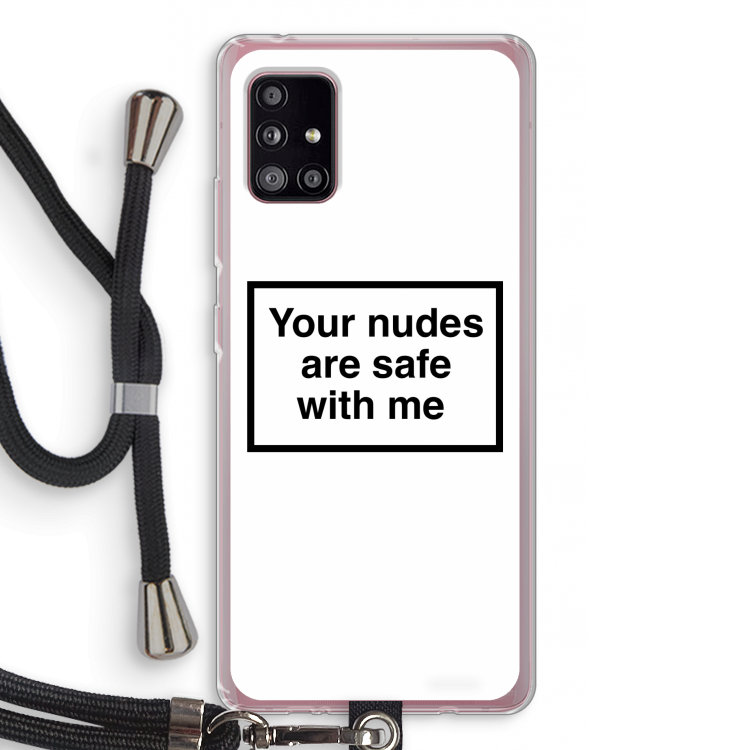 Safe with me: Samsung Galaxy A51 5G Transparant Hoesje met koord
