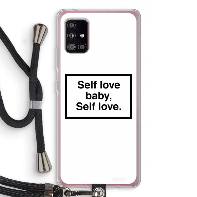 Self love: Samsung Galaxy A51 5G Transparant Hoesje met koord