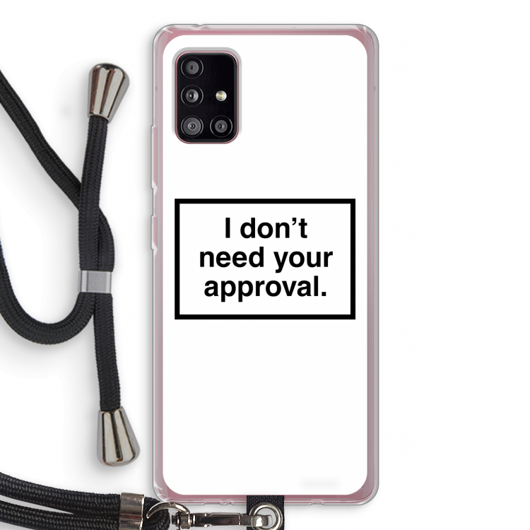 Don't need approval: Samsung Galaxy A51 5G Transparant Hoesje met koord