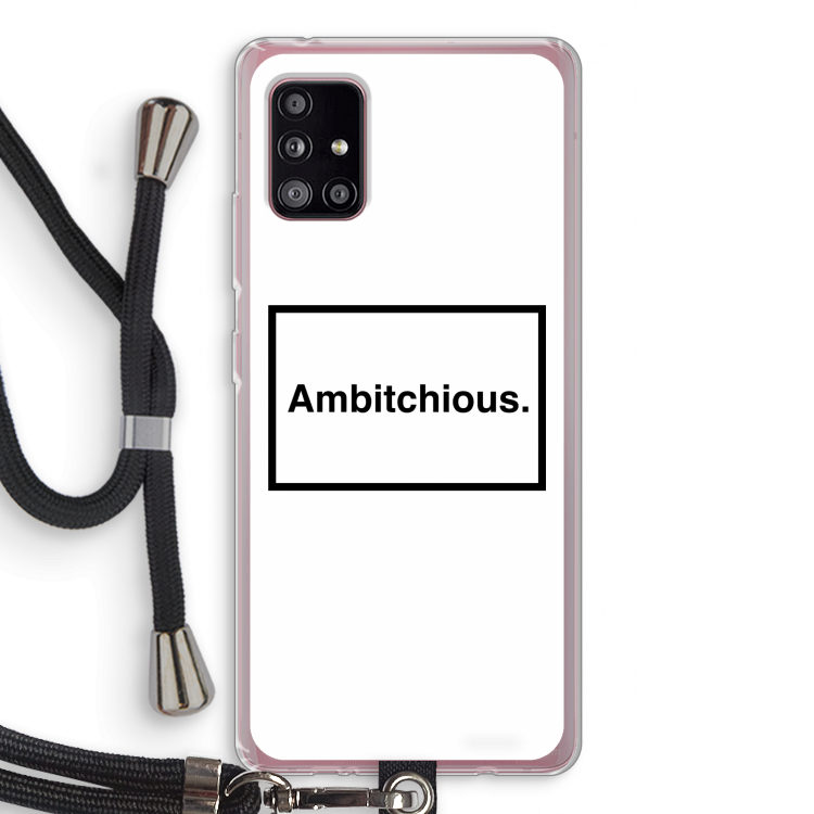 Ambitchious: Samsung Galaxy A51 5G Transparant Hoesje met koord