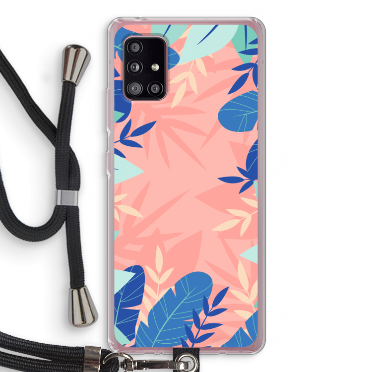 Tropisch: Samsung Galaxy A51 5G Transparant Hoesje met koord