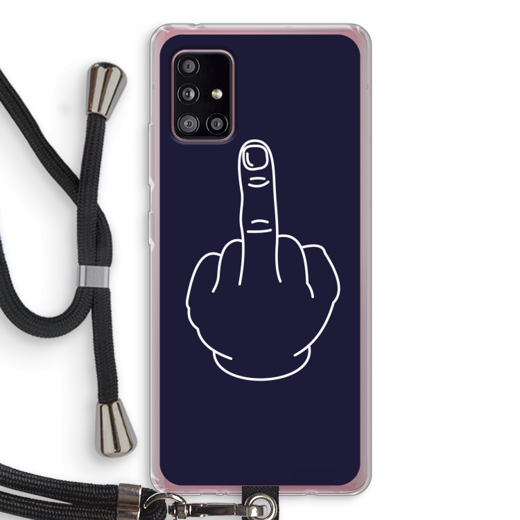 F**k U: Samsung Galaxy A51 5G Transparant Hoesje met koord