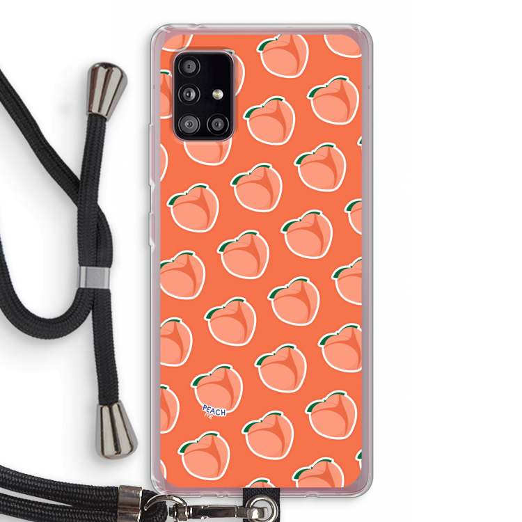 Just peachy: Samsung Galaxy A51 5G Transparant Hoesje met koord