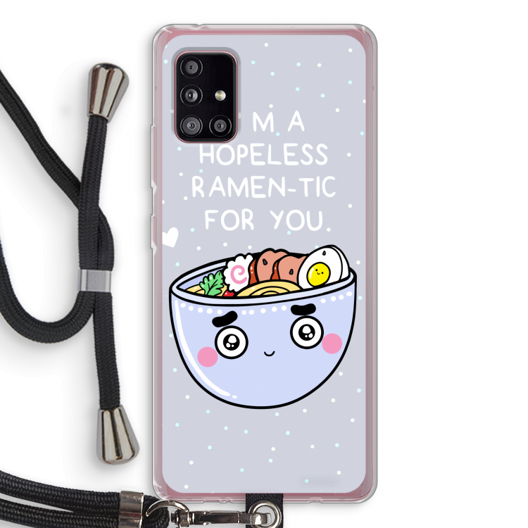 I'm A Hopeless Ramen-Tic For You: Samsung Galaxy A51 5G Transparant Hoesje met koord