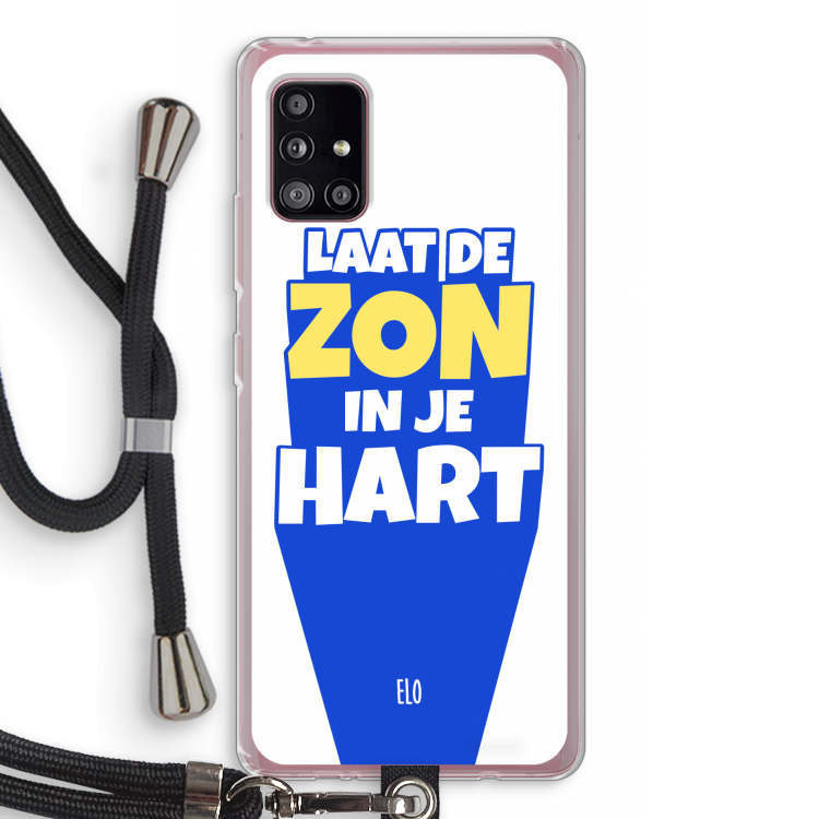 Laat de zon in je hart: Samsung Galaxy A51 5G Transparant Hoesje met koord
