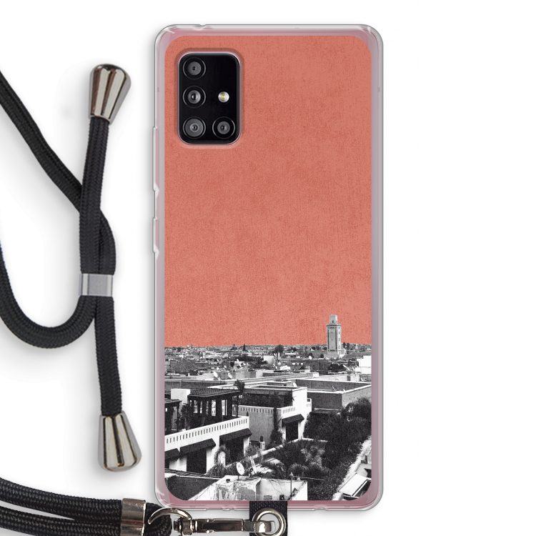Marrakech Skyline : Samsung Galaxy A51 5G Transparant Hoesje met koord