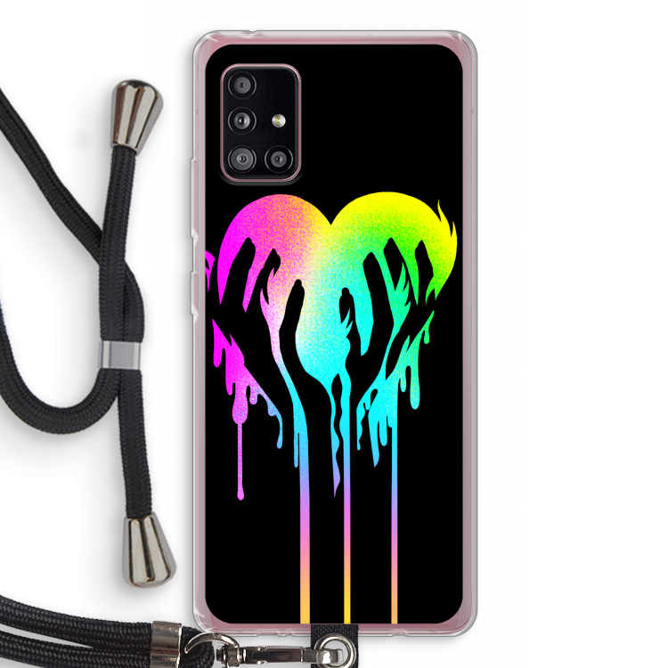 Hold My Heart: Samsung Galaxy A51 5G Transparant Hoesje met koord