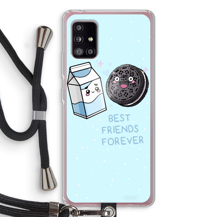 Best Friend Forever: Samsung Galaxy A51 5G Transparant Hoesje met koord