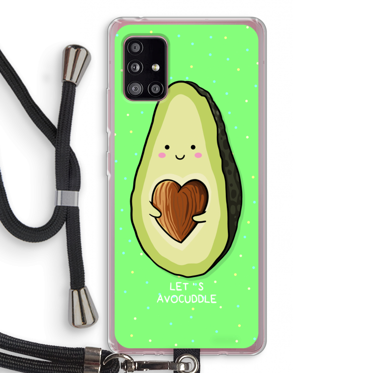 Avocuddle: Samsung Galaxy A51 5G Transparant Hoesje met koord