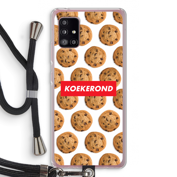 Koekerond: Samsung Galaxy A51 5G Transparant Hoesje met koord