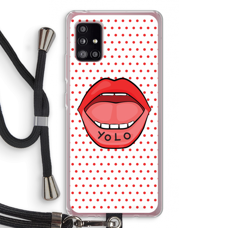 Yolo Denise: Samsung Galaxy A51 5G Transparant Hoesje met koord