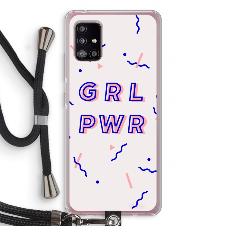 GRL PWR: Samsung Galaxy A51 5G Transparant Hoesje met koord
