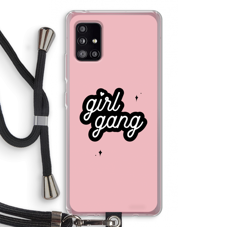 Girl Gang: Samsung Galaxy A51 5G Transparant Hoesje met koord