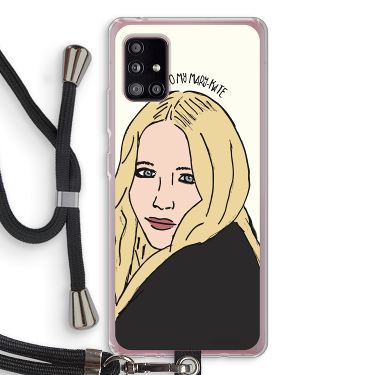 Mary Kate: Samsung Galaxy A51 5G Transparant Hoesje met koord