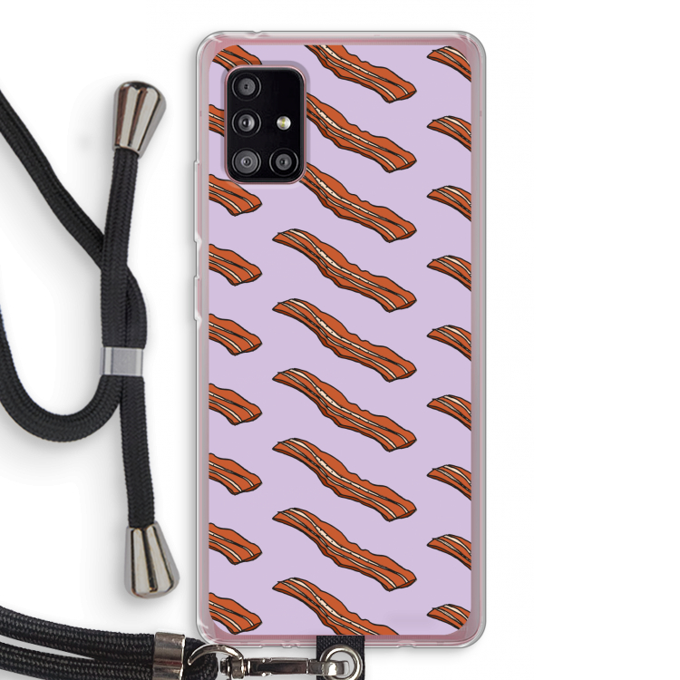 Bacon to my eggs #2: Samsung Galaxy A51 5G Transparant Hoesje met koord