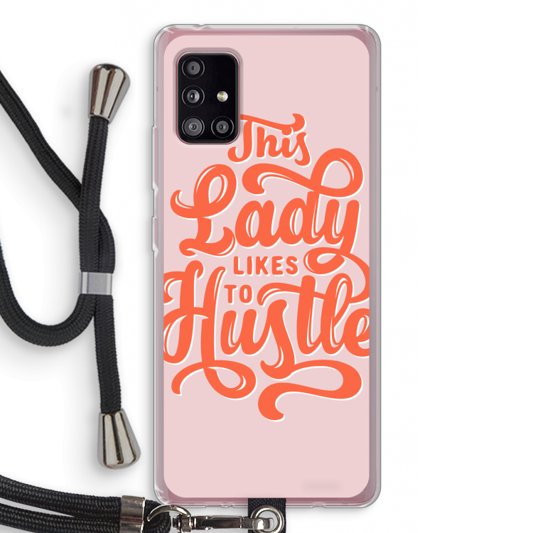 Hustle Lady: Samsung Galaxy A51 5G Transparant Hoesje met koord