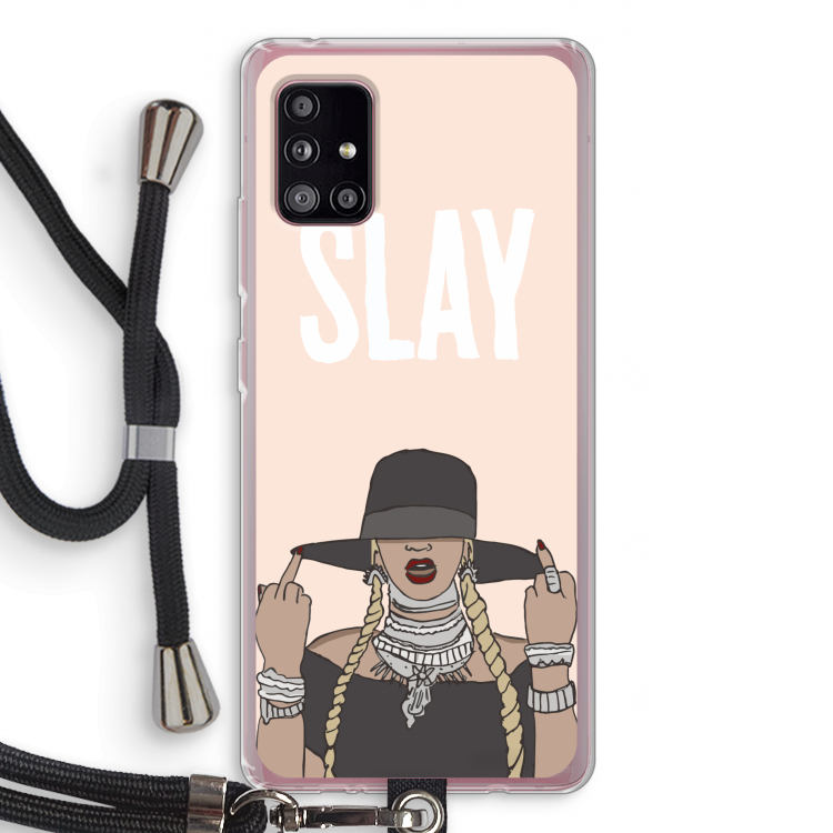 Slay All Day: Samsung Galaxy A51 5G Transparant Hoesje met koord