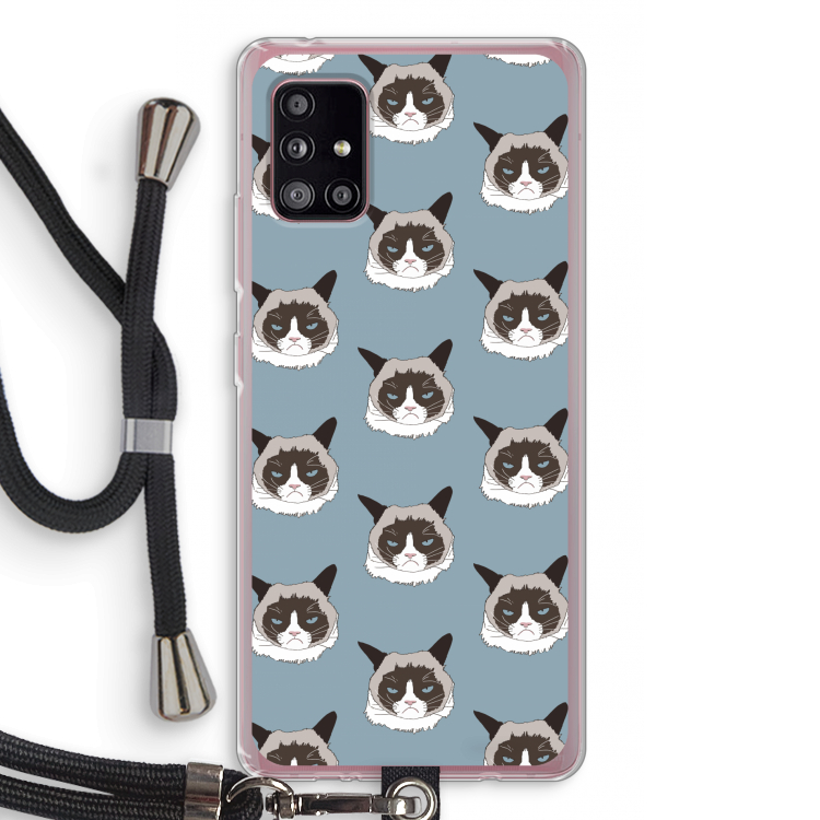 It's a Purrr Case: Samsung Galaxy A51 5G Transparant Hoesje met koord