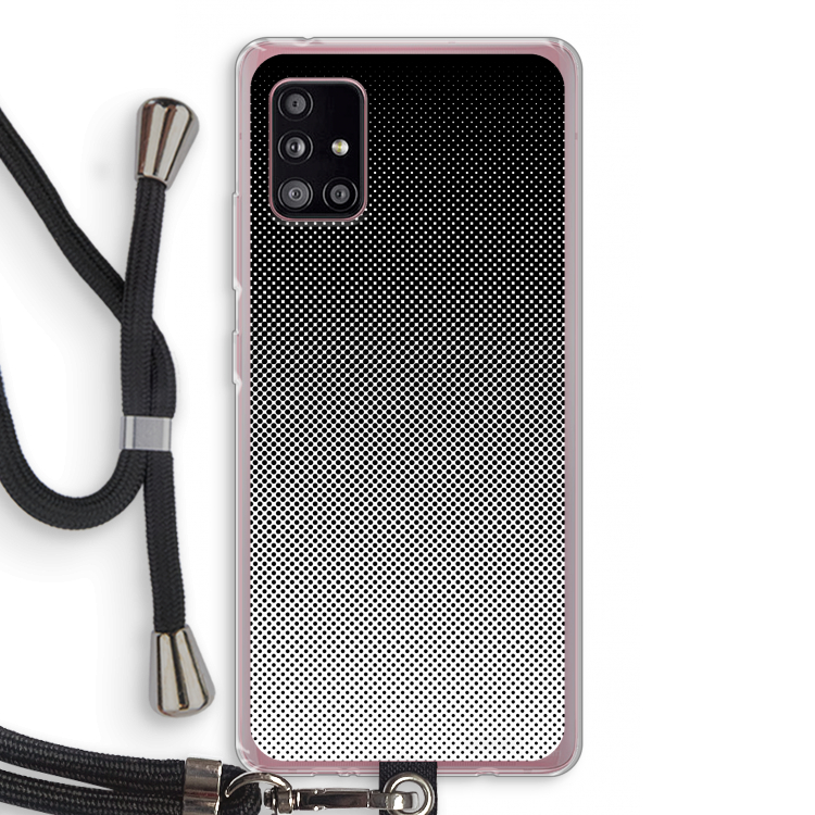 Musketon Halftone: Samsung Galaxy A51 5G Transparant Hoesje met koord