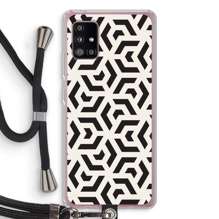 Crazy pattern: Samsung Galaxy A51 5G Transparant Hoesje met koord
