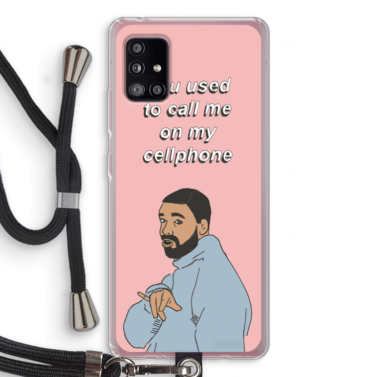 Hotline bling: Samsung Galaxy A51 5G Transparant Hoesje met koord