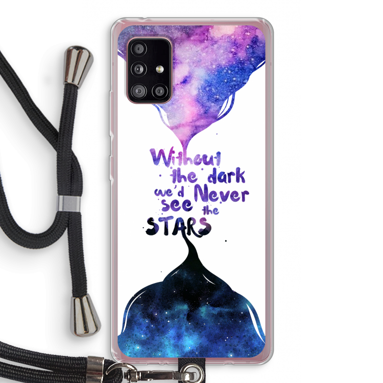 Stars quote: Samsung Galaxy A51 5G Transparant Hoesje met koord