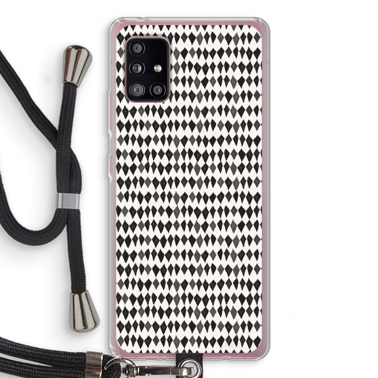 Crazy shapes: Samsung Galaxy A51 5G Transparant Hoesje met koord