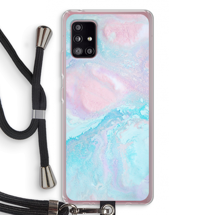 Fantasie pastel: Samsung Galaxy A51 5G Transparant Hoesje met koord