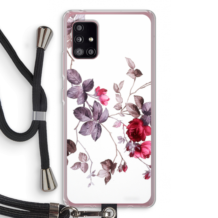 Mooie bloemen: Samsung Galaxy A51 5G Transparant Hoesje met koord