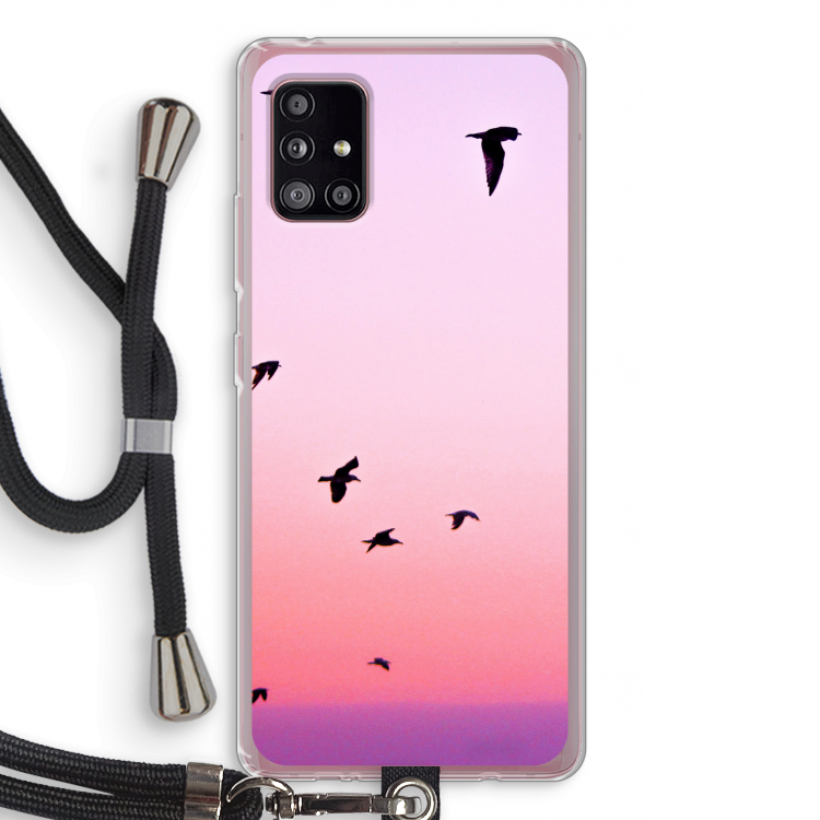 Fly away: Samsung Galaxy A51 5G Transparant Hoesje met koord