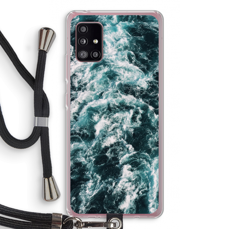 Zee golf: Samsung Galaxy A51 5G Transparant Hoesje met koord