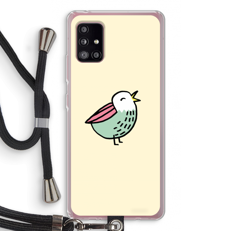 Birdy: Samsung Galaxy A51 5G Transparant Hoesje met koord