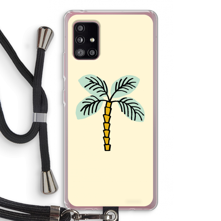 Palmboom: Samsung Galaxy A51 5G Transparant Hoesje met koord