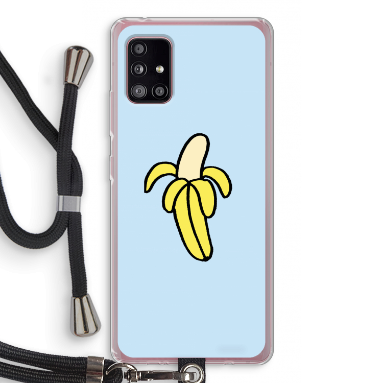 Banana: Samsung Galaxy A51 5G Transparant Hoesje met koord