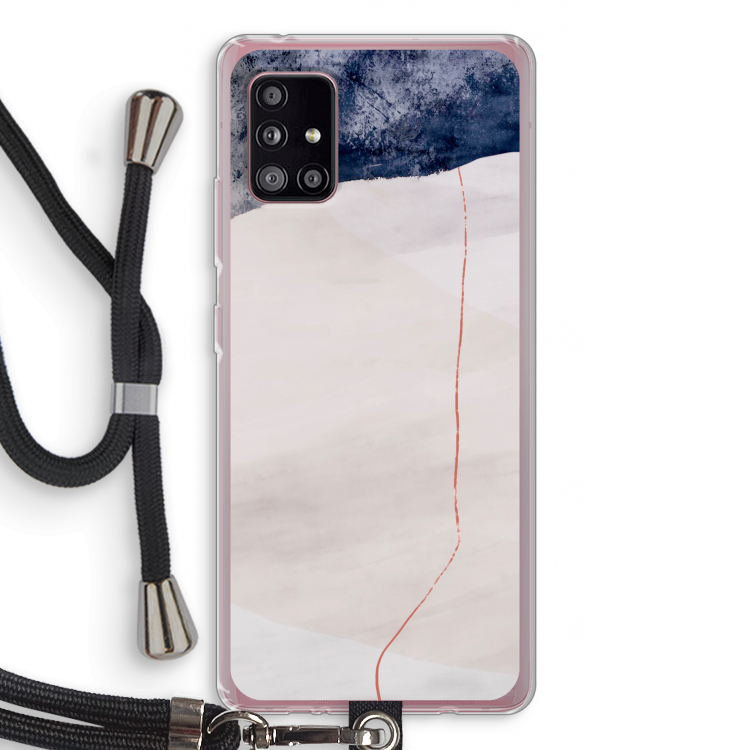 Stone White: Samsung Galaxy A51 5G Transparant Hoesje met koord
