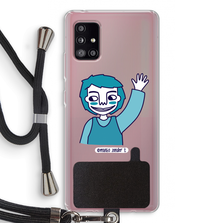 Zwaai: Samsung Galaxy A51 5G Transparant Hoesje met koord