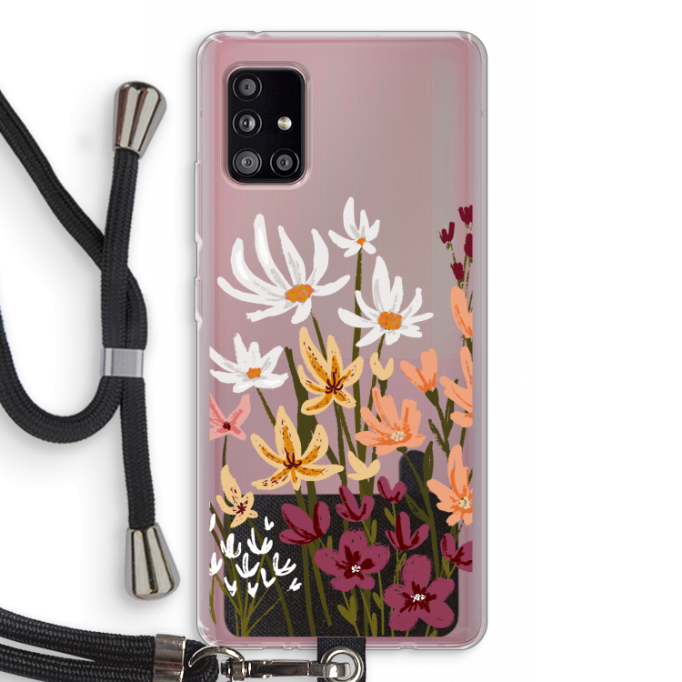 Painted wildflowers: Samsung Galaxy A51 5G Transparant Hoesje met koord