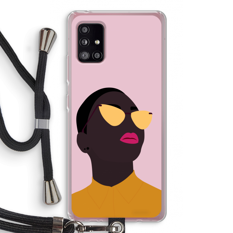 Yellow glasses: Samsung Galaxy A51 5G Transparant Hoesje met koord