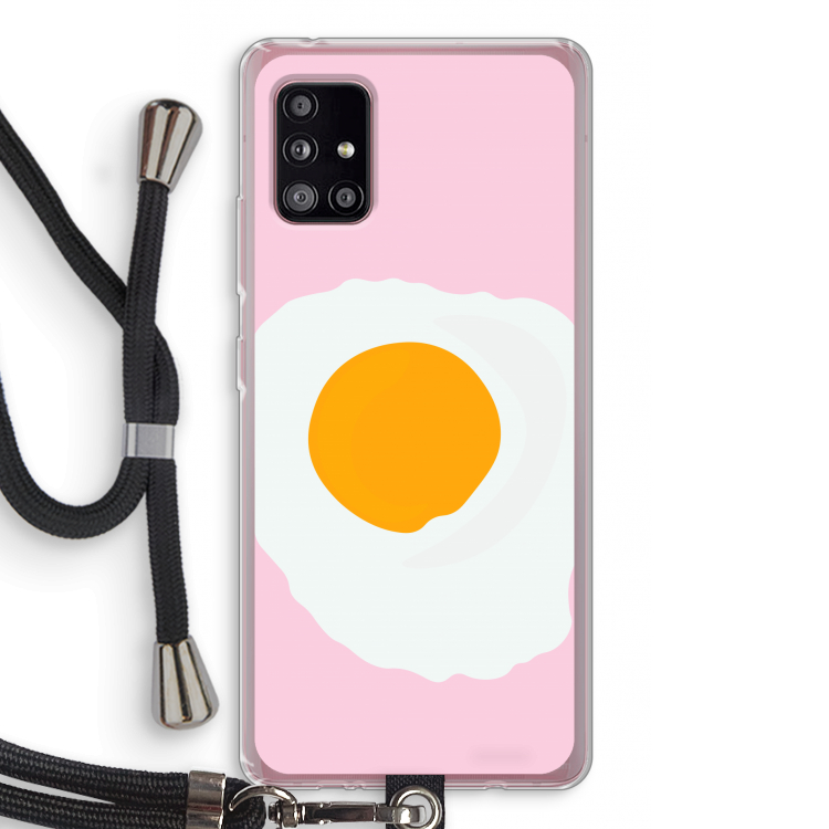 Sunny side up: Samsung Galaxy A51 5G Transparant Hoesje met koord