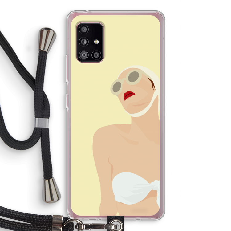 Summer: Samsung Galaxy A51 5G Transparant Hoesje met koord