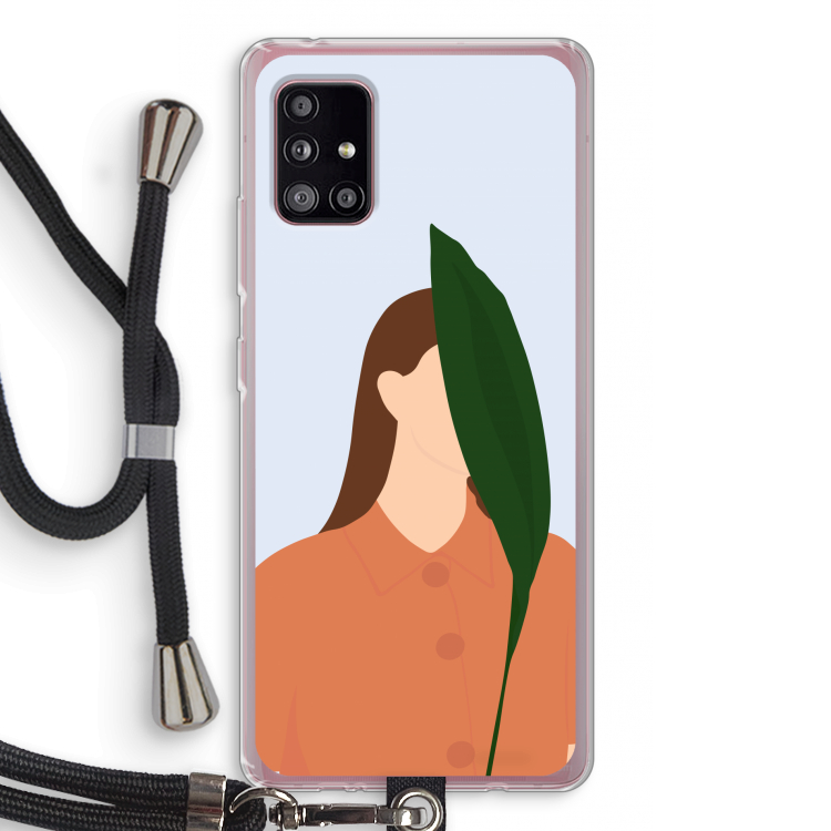 Leaf: Samsung Galaxy A51 5G Transparant Hoesje met koord